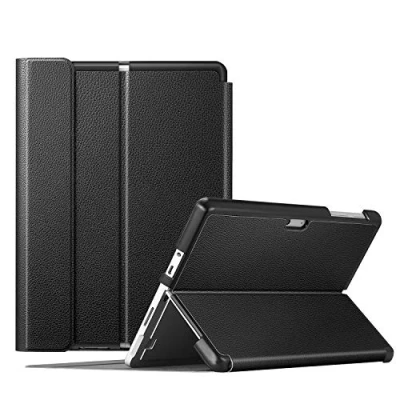 Abbildung von Fintie Hülle für Microsoft Surface Go 4 2023 / 3 2021 2 2020 2018 10 Zoll, Business Schutzhülle mit Harter Schale, Kompatibel Type Cover Tastatur, Schwarz