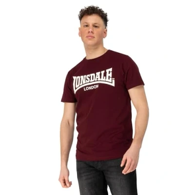 Abbildung von Lonsdale Male Adult Fulwood T Shirt, Oxblood/Ecru, L