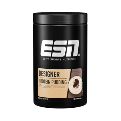 Abbildung von ESN Designer Protein Pudding, Dark Cookies &amp; Cream, 360 g, Pudding Pulver zum Anrühren, bis zu 23 g pro Portion, geprüfte Qualität made in Germany