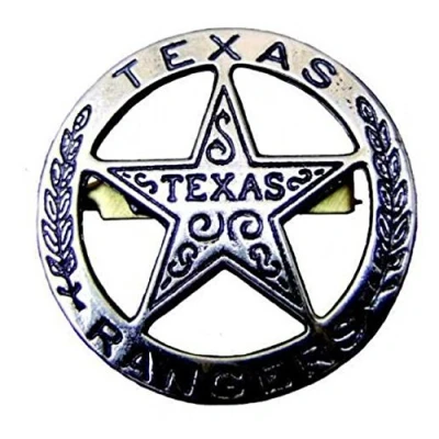 Abbildung von Denix Texasranger Stern grau aus Metall Sheriffsternn Cowboy Western Anstecker 5cm