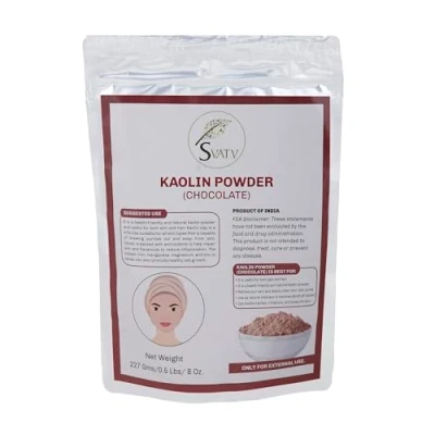 Abbildung von SVATV Schokoladen Kaolin Pulver II Chocolate clay für Gesichtsmaske, Kräuterhaut, Gesichtspuder, Make up, Badekugeln, Ton, Spa, Gesicht &amp; Haar Körperpeeling Seifenherstellung 227g