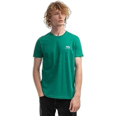 Abbildung von Alpha Industries Herren Basic T Small Logo Shirt, Jungle Green, Medium