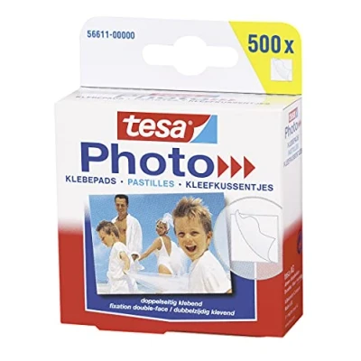 Abbildung von tesa Photo Klebepads Beidseitig klebend zur Erstellung eines Fotobuches 500 Stück