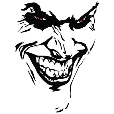 Abbildung von Finest Folia Joker Aufkleber 10x7cm Why so serious Schriftzug Spruch Fahrzeug Dekor Folie für Auto Bus Wohnwagen Kfz Zubehör Autoaufkleber Clown (Schwarz Matt, K059 Joker)