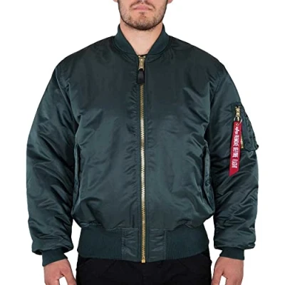 Abbildung von Alpha Industries Bomberjacke, Herren, Größe: Medium, Navy green