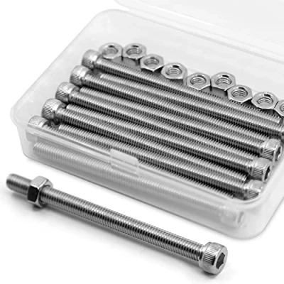 Abbildung von M6*80mm 10 Stück 304 Edelstahl Sechskantschrauben Bolzen und Muttern set, Maschinenschrauben schrauben