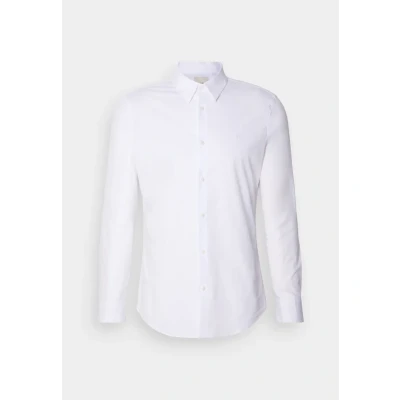 Abbildung von Calvin Klein Solid SLIM Shirt Businesshemd, Herren, Größe: XXL, Brilliant white