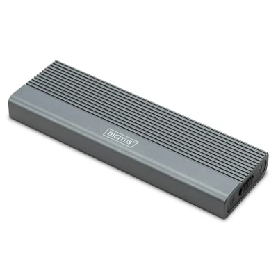Abbildung von DIGITUS M.2 SSD Gehäuse USB 3.1 Gen2 Typ C bis zu 10 Gbit/s Für SATA &amp; NVMe SSDs 8 TB 2230/2242/2260/2280 Werkzeuglos Aluminiumgehäuse Plug Play Grau