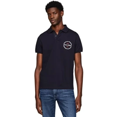 Abbildung von Tommy Hilfiger Roundle Poloshirt, Herren, Größe: Large, Desert sky