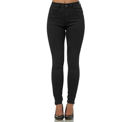 Abbildung von Elara Super High Waist Damen Hose Chunkyrayan EL12 Navy 36 (S)