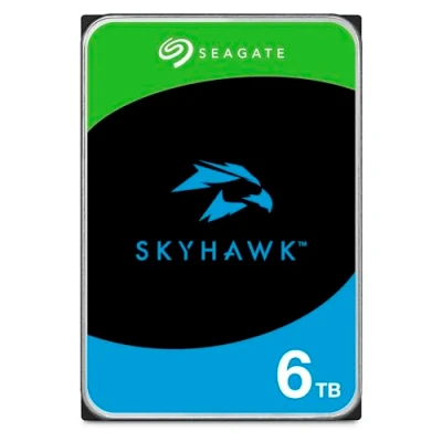 Abbildung von Seagate SkyHawk 6TB interne Festplatte HDD, Videoaufnahme bis zu 64 Kameras, 3.5 Zoll, MB Cache, SATA 6GB/s, silber, FFP, inkl. 3 Jahre Rescue Service, Modellnr.: ST6000VXZ09