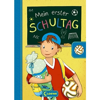 Abbildung von Mein erster Schultag Fußball: Eintragbuch zur Einschulung für Jungen Erinnerungsbuch zum Schulstart Geschenke die Schultüte (Eintragbücher)
