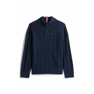 Abbildung von Tommy Hilfiger Strickpullover für Kinder, Größe: 98, Dark night navy