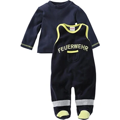 Abbildung von Schnizler Unisex Baby Strampler set Nicki Feuerwehr 810001, 11 Marine, 56