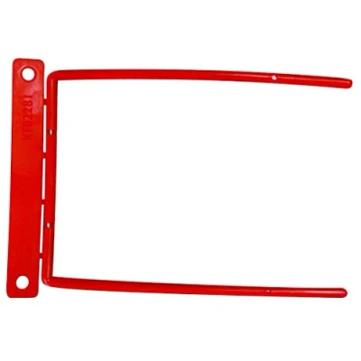 Abbildung von Q Connect KF02281 Magi Clip Archivbinder Archivclip Metallclip mit Plastikdeckleiste und Beschriftungsetikett100er PackFarbe: RotD ideal Für 8cm Lochungfür Büro Schule Zeitschrifte