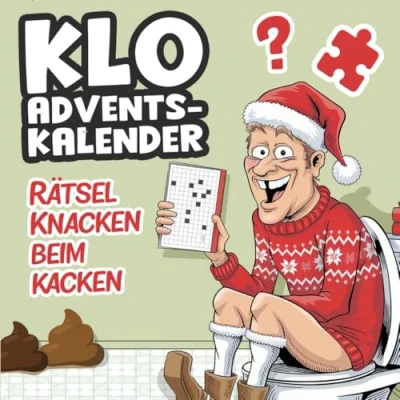 Abbildung von Klo Adventskalender Rätsel knacken beim Kacken: 24 Tage mit Rätsel, Spielen und unnützem Wissen, um Stress die Exzesse des Festessens abzubauen Das perfekte Geschenk für Männer