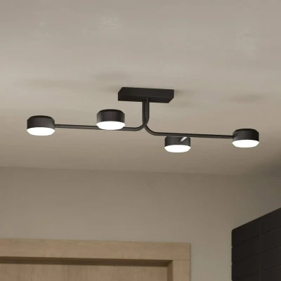 Abbildung von EGLO Deckenleuchte »CLAVELLINA«, Leuchtmittel LED Modul fest integriert, in schwarz aus Stahl 6,8W Warmweiß