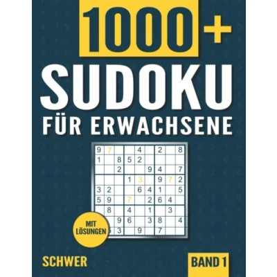 Abbildung von Sudoku für Erwachsene: Heft mit 1000+ Rätseln Schwierigkeit Schwer Lösungen Band 1