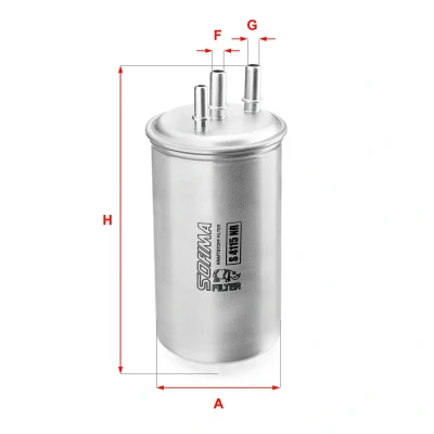 Abbildung von SOFIMA S 4115 NR Kraftstofffilter Filtereinsatz 10 DACIA: Duster Off Road, Sandero I, Van