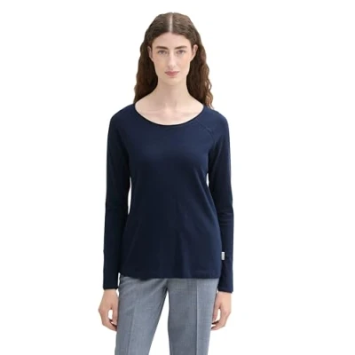 Abbildung von TOM Tailor Langarmshirt, Damen, Größe: XXL, Sky captain blue