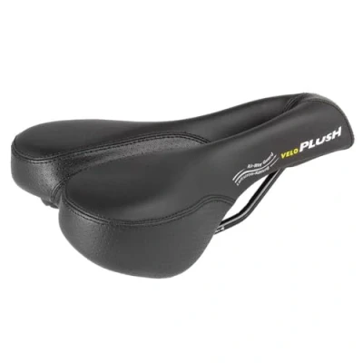 Abbildung von Velo Basic Deep Channel Touringsattel, Fahrradsattel, Damensattel, Sattel für Frauen, O Zone Full Cut, ARC TECH stoßabsorbierende Gestellfederung, stabile 2 Komponentenschale, 262x155mm, schwarz