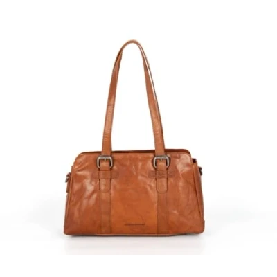 Abbildung von Spikes &amp; Sparrow Schultertasche Leder 34 CM Handtasche, Damen, Größe: One Size, Brandy