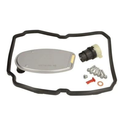 Abbildung von FEBI BILSTEIN 100253 Hydraulikfiltersatz, Automatikgetriebe mit Dichtung Dichtring, Schrauben MERCEDES BENZ: E Class Saloon, C T modell