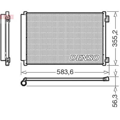 Abbildung von DENSO DCN09146 Klimakondensator R 134a FIAT: 500 Hatchback, C Convertible