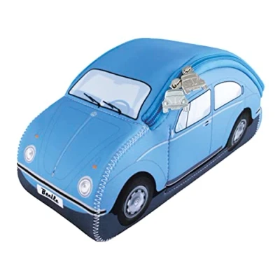 Abbildung von BRISA VW Collection Volkswagen Neopren Universal Schmink Kultur Reise Tasche Mäppchen Beutel Käfer/Beetle (Hellblau Klein)