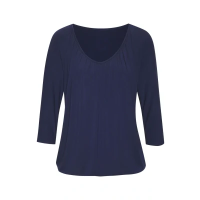 Abbildung von LASCANA 3/4 Arm Shirt »mit zarter Raffung am Ausschnitt«, aus weichem Viskose Stretch
