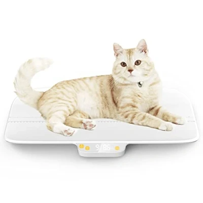 Abbildung von MINDPET MED Digitale Tierwaage, Babywaage, max. 220 lbs, Präzision ± 0,02 weiß, Alles in einem ohne Demontage, Design, genaues Wiegen von Kätzchen, Welpen, Kaninchen oder Säuglingen