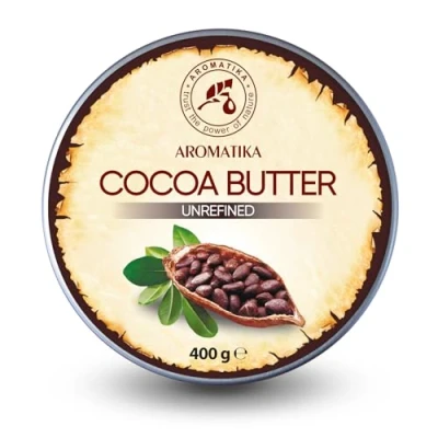 Abbildung von Cocoa Butter 400g Kakaobutter Unraffiniert Native Rein &amp; Natürlich für Lippenpflege Intensive Pflege Gesicht Körper Haare Schönheit