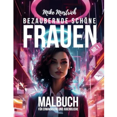 Abbildung von Bezaubernde Schöne Frauen Das Malbuch für Erwachsene und Jugendliche 50 stilvolle moderne Bilder von zum Ausmalen oder Colorieren ... Mike Mostrich, Band 3)