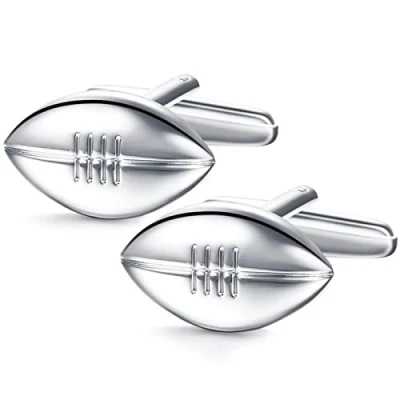 Abbildung von HONEY BEAR Herren Manschettenknöpfe Cufflink Rugby Edelstahl 1 Paar,MEHRWEG