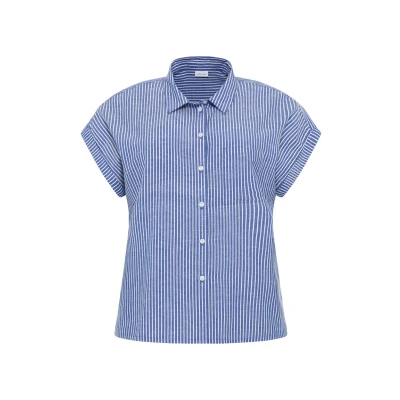 Abbildung von Lascana Hemdbluse, Damen, Größe: 36/38, Blau weiß gestreift