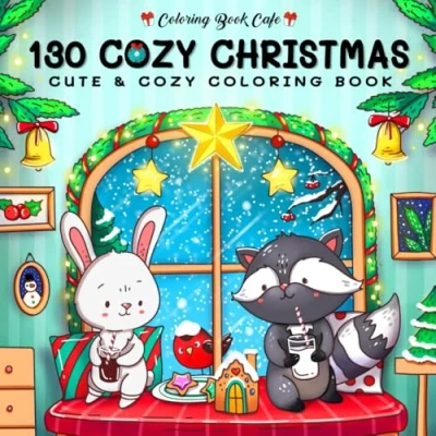 Abbildung von 130 Cozy Christmas: Cute and Coloring Book for Adults Teens Featuring Adorable Christmas Hygge Scenes