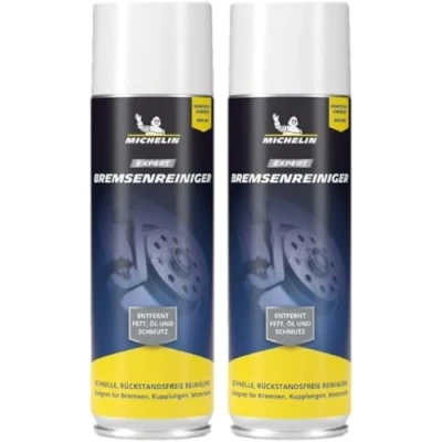 Abbildung von MICHELIN EXPERT Bremsenreiniger Spray Reinigt &amp; Entfettet Bremsen, Kupplungen, Motorteile Für Auto, Motorrad Fahrrad 2 x 500 ml Spraydose