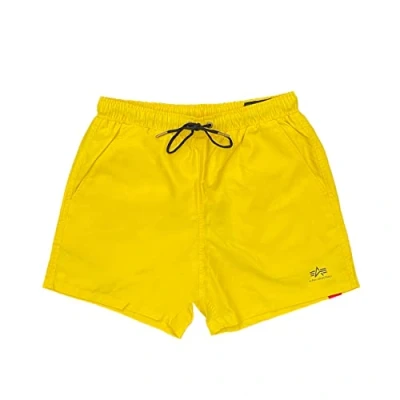 Abbildung von Alpha Industries Herren Basic Swim Short Schwimmshort Boardshorts, Empire Yellow, XL