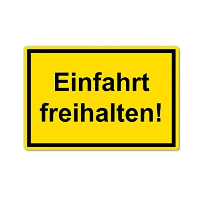 Abbildung von Einfahrt freihalten Schild 20 x 30 cm aus stabiler PVC Hartschaumplatte 3mm mit UV Schutz von STROBO