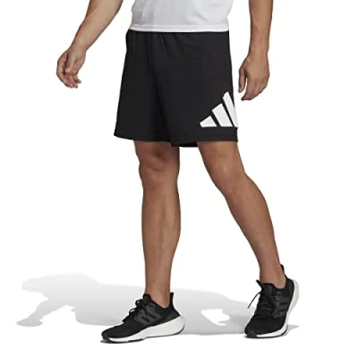 Abbildung von adidas Herren Train Essentials Logo Training Shorts, Black/White, XXL 7 inch
