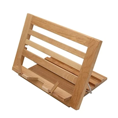 Abbildung von Paintersisters® Buchhalter aus Buchenholz, Leseständer, Kochbuchhalter, Notenständer, Tischstaffelei, Buchstütze, Pad Ständer, Rezepthalter