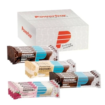 Abbildung von Powerbar Protein Plus Low Sugar Multiflavour Box 16x35g Eiweissriegel mit Ballaststoffen