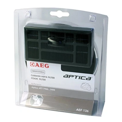 Abbildung von AEGAEF136 Filter Set für beutellose Staubsauger (1 Motorfilter, 1 Hygienefilter, saubere Luft, Anti Geruch, ideal Haustierbesitzer, passgenau, Hepa AEG Aptica TT &amp; Vampyr T10, schwarz)