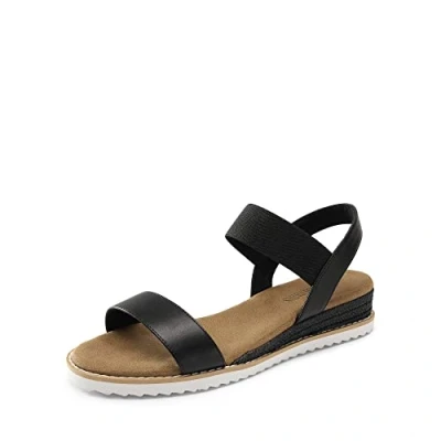 Abbildung von DREAM PAIRS Flache Sandalen mit Elastischen Riemen Jesuslatschen Damen Bequeme Outdoor SDPW2310W E SCHWARZ Größe 37 (EUR)