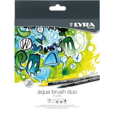 Abbildung von LYRA 6521120 Aqua Brush Duo Set mit 12 Farben