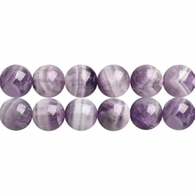 Abbildung von SKYBEADS Natürliche Echte Schickes Amethyst Kristalle und Edelsteine Perlen zum Auffädeln Runde 6mm Naturstein 38cm Strang Approx 60 Stück