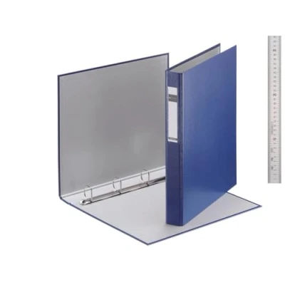 Abbildung von Leitz 42120035 Ringbuch Standard, A4, PP, 4 Ringe, 25 mm, blau