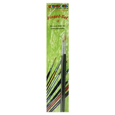 Abbildung von Eulenspiegel 955567 Profi Pinsel Set 4, 2 Kunstfaserpinsel, Schmink Pinsel, Face und Bodypainting