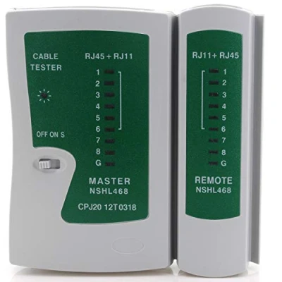 Abbildung von 1aTTack.de Netzwerk Kabeltester RJ11 RJ12 RJ45 ISDN LAN Netzwerkkabel Patchkabel Kabel Tester Leitungstester Kabelprüfer