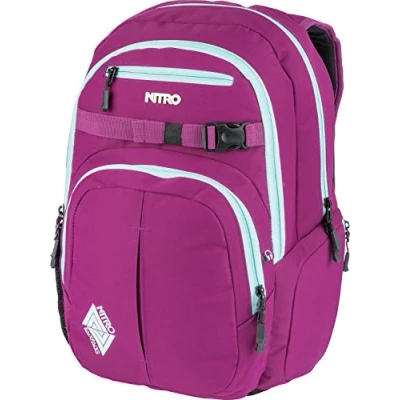 Abbildung von Nitro Chase Rucksack, Schulrucksack mit Organizer, Schoolbag, Daypack 17 Zoll Laptopfach, Grateful Pink , 35L